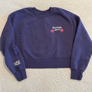 Women’s Crunch Fitness ‘Barbelle Girl’ Crop Top Sweatshirt 💪🏼